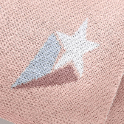 Cotton knit star blanket - Pink