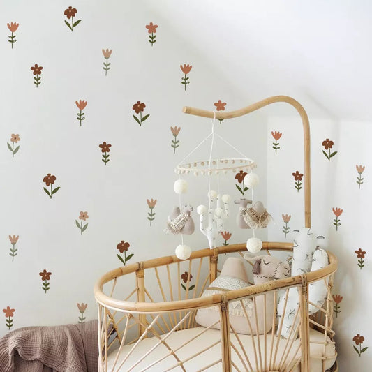 Transparent PVC removable wall decals - Floral