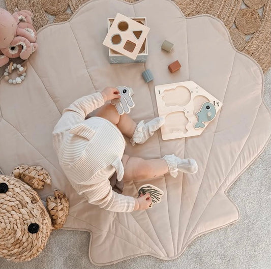 Shell Padded Play Mat - Ocean Nursery Rug