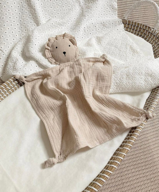 Lion lovey muslin comforter - Natural