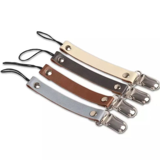 Vegan leather straight edge dummy clip